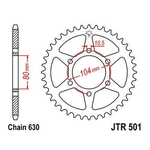 JT Steel Rear Sprocket 630 32T fits Kawasaki KZ750H LTD-4 1981-1983