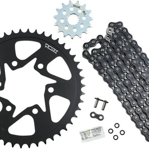 Vortex Wss Warranty Chain & Sprocket Kit 15/46T Black CK6394 for Kawasaki