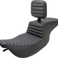 Saddlemen Tour Step-Up Tuck-N-Roll Seat With Backrest #284612 Harley Davidson