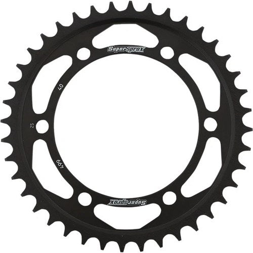 Supersprox Racing Steel Rear Sprocket 530 40T Black #RFE-499-40-BLK