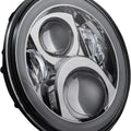 Custom Dynamics 7" LED Halo Headlamp with Touring Adapter Chrome #CD-7-14-C