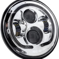 Letric Lighting Premium LED Halo Headlight 7" Chrome #LLC-ILHP-7C Indian