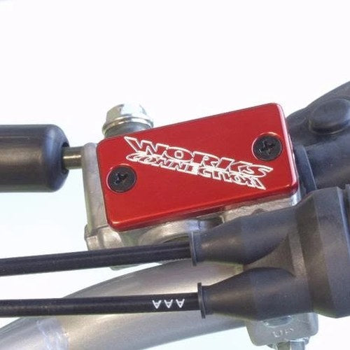 Works Connection Front Brake Master Cylinder Cover Red #21-025