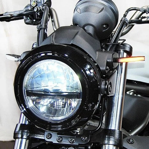 New Rage Cycle LED Front Turn Signals Amber #450-FB for Kawasaki Eliminator 450