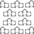 James Rocker Cover Gaskets Paper 10-Pack #JGI-17540-69-A Harley Davidson