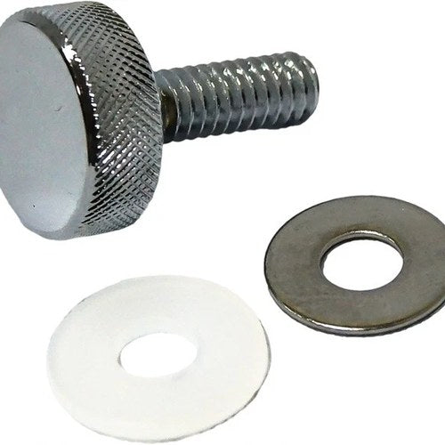 HardDrive Knurled Seat Knob 1/4"-20 Chrome