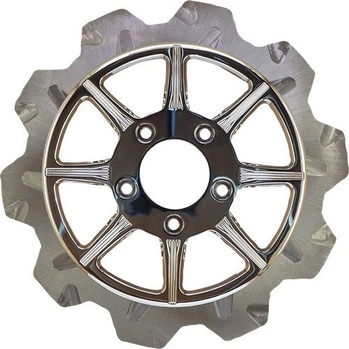 Lyndall Crown Cut Phoenix Rear Brake Rotor 11.8" Chrome 537-0327 Harley Davidson