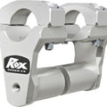 Rox Speed FX Pivoting Extended Stem Risers For 1-1/8" Handlebar 2" Matte Silver