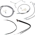 Burly Handlebar Cable/Line Kit for 14" Hangers w/o ABS Stainless #B30-1164