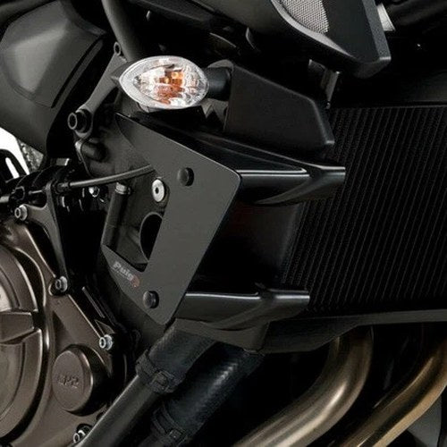 Puig Downforce Side Spoilers Black #20381N for Yamaha MT-07 2018-2023