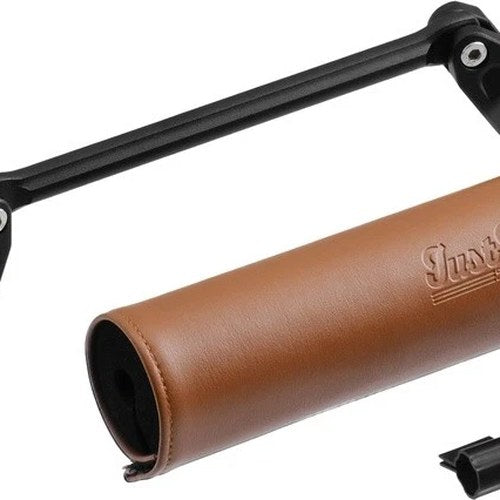 Zeta Synthetic Leather Handlebar Pad 165mm With Brace Brown Pad/Black Brace