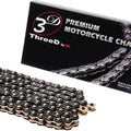EK 520 RV3D Series Race Chain 120 Links Black/Gold