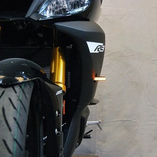 New Rage Cycle LED Mirror Block Off Plate Turn Signals Black for Yamaha YZF-R3