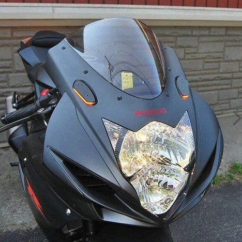 New Rage Cycles Mirror Block Off Turn Signals Black #GSXR-MBO for Suzuki