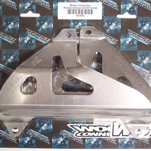 Works Connection Radiator Braces Aluminum #18-074 fits Yamaha YZ250/YZ250X