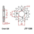 JT Front Sprocket 520 14T #JTF1309.14 fits Honda XR600R 1991-2000