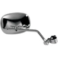 Emgo Universal Clamp-On Mirror Rectangular 7/8" Chrome Tinted