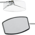 Emgo Big One Mirror Set Rectangular 10mm Chrome Fits Yamaha