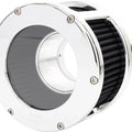 Feuling BA Race Series Air Cleaner Chrome With Clear Cover/Black Filter #5528