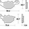 Braking SM1 Brake Pads #785SM1 fits Suzuki DR-Z125L/RM80/RM85/RM85L
