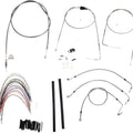 Burly Cable/Brake Like Kit for 14" Ape Hangers w/Cruise Stainless Braid B30-1082
