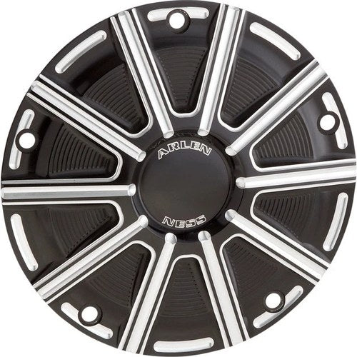 Arlen Ness 10-Gauge Derby Cover Machined Black #700-018 Harley Davidson