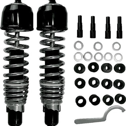 Emgo Classic Shocks 325mm Chrome Black 17-05572 for Kawasaki/Suzuki/Yamaha/Honda