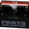 Parts Unlimited Agm Maintenance Free Battery #173861 for Suzuki/Kawasaki/Aprilia