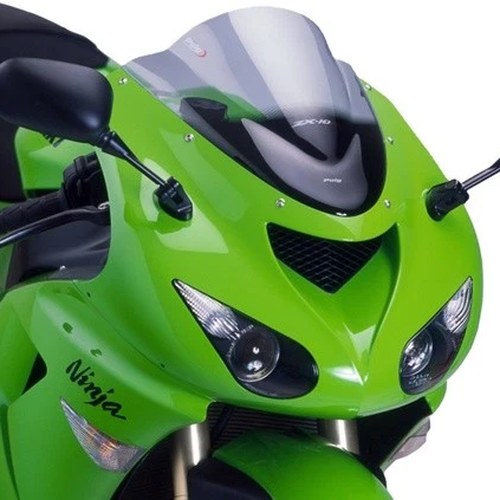 Puig Racing Windscreen Smoke #4053-H for Kawasaki Ninja ZX-6R/Ninja ZX-10R