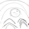 Burly Cable/Brake Line Kit for 16" Ape Hangers Stainless Braid #B30-1063