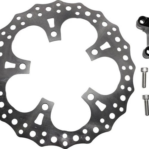 Arlen Ness Big Brake Jagged Brake Rotor 13" Front Right Silver #300-013