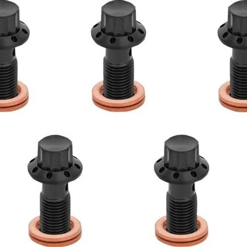 Arlen Ness Titanium Banjo Bolts M10x1.0 Front/Rear Black 5-Pack #300-858