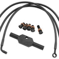 Goodridge Ebony 2 3-Line Brake Line Kit Non-ABS +4" Front #HD0073-1FB-BK4