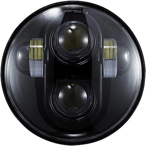 Pathfinder 5-3/4" LED Headlight Black for Harley Davidson Motorcycles