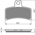 Brake Disc Pads Rear Goldfren S33 For Gas SM 50 2005