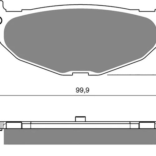 Brake Disc Pads Rear Goldfren S33 For Yamaha YP 400 Majesty 2009