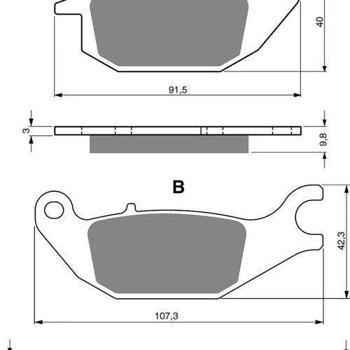 Brake Disc Pads Rear Goldfren S33 For Honda XL 125 V9 Varadero 2009