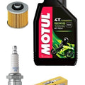Oil, HF131 Filter, DR8EA Spark Plug For Suzuki GN 125 V 1997-2000 Service Kit 1L
