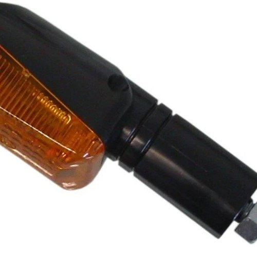 Com/Ind Mini Gsxr Style Black Long Stem with Amber Lens (Pair)
