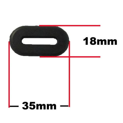 Side Panel Rubbers Honda Style 35mm x 18mm Oval Hole (Per 10)