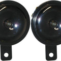 Horn 12 Volt Chrome Twin Type 90mm Diameter (Pair)