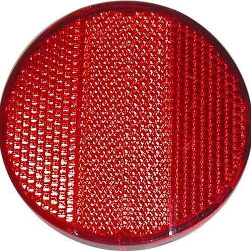Reflector Red Round Bolt-on O.D 66mm