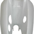 Legshields Front White C90 Cub K/Start uses round air filter (Each)