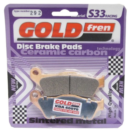 Goldfren S33 Brake Pads Rear For Bmw K1300 S HP Fixed bobbins Non and ABS 2012