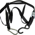 Tie Downs 25mm wide Black with hook & snap hook