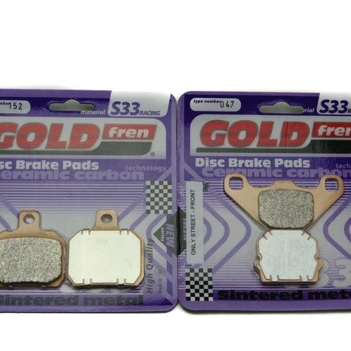 Goldfren S33 Brake Pads Front & Rear For Rieju RS3 Nkd 125cc 2011-2015