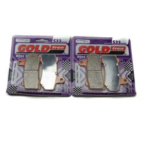 Goldfren S33 Brake Pads Front For Harley Davidson Fltr Road Glide 2008-2009