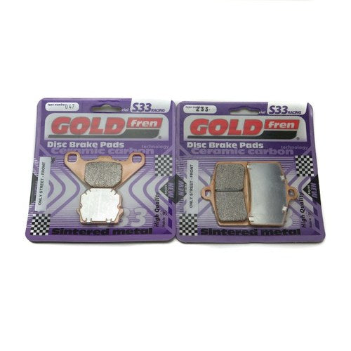 Goldfren S33 Brake Pads Front & Rear For Aprilia RS 125 4T GP Replica 2018