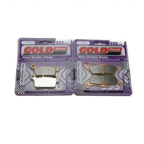Goldfren S33 Brake Pads Front & Rear For T.M. Enduro EN 125 (2T) 2001-2004