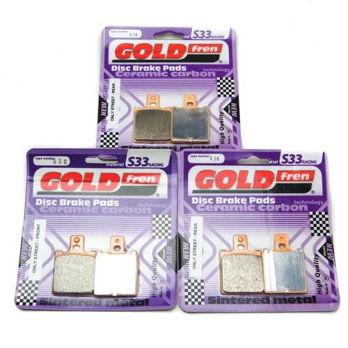 Goldfren S33 Brake Pads Front & Rear For Moto Guzzi 500 V 50 12 1977-1979